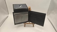 Nautica Black Bi-Fold Leather Wallet with Card Slots