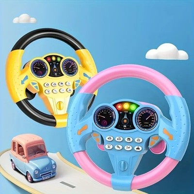 1pc   Vertical Steering Wheel Educational Toy Car   - Battery Operated ABS for K