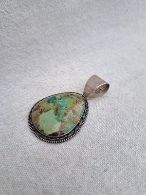 Vintage Jay King DTR  Sterling Silver Turquoise Pendant 925