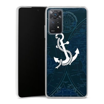 Slim Hülle für Xiaomi Redmi Note 11 Pro 5G Anker Landkarte Segeln