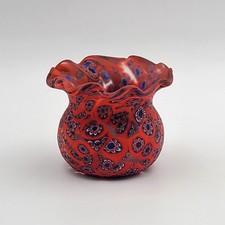 Murano Vintage Fratelli Toso Millefiori Red R...