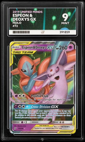 Espeon & Deoxys-GX graded ACE 9 for sale on eBay