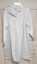 Oscar De La Renta Pink Label White Size L Pink Flowers Embroidered Nightgown