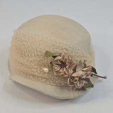 1920's Style VTG MILBRAE EXCLUSIVES Womans Elegant Lady wrap  flower cloche hat