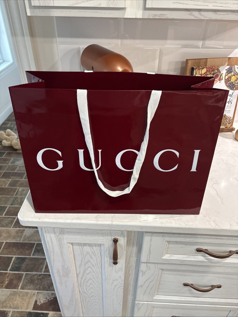 Gucci Authentic Large Shopping Gift Luxury Bag Red 18.75