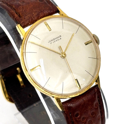 Vintage 1963 Junghans 17J Manual Watch 33mm Minimal Dial Germany Cal 687 Runs