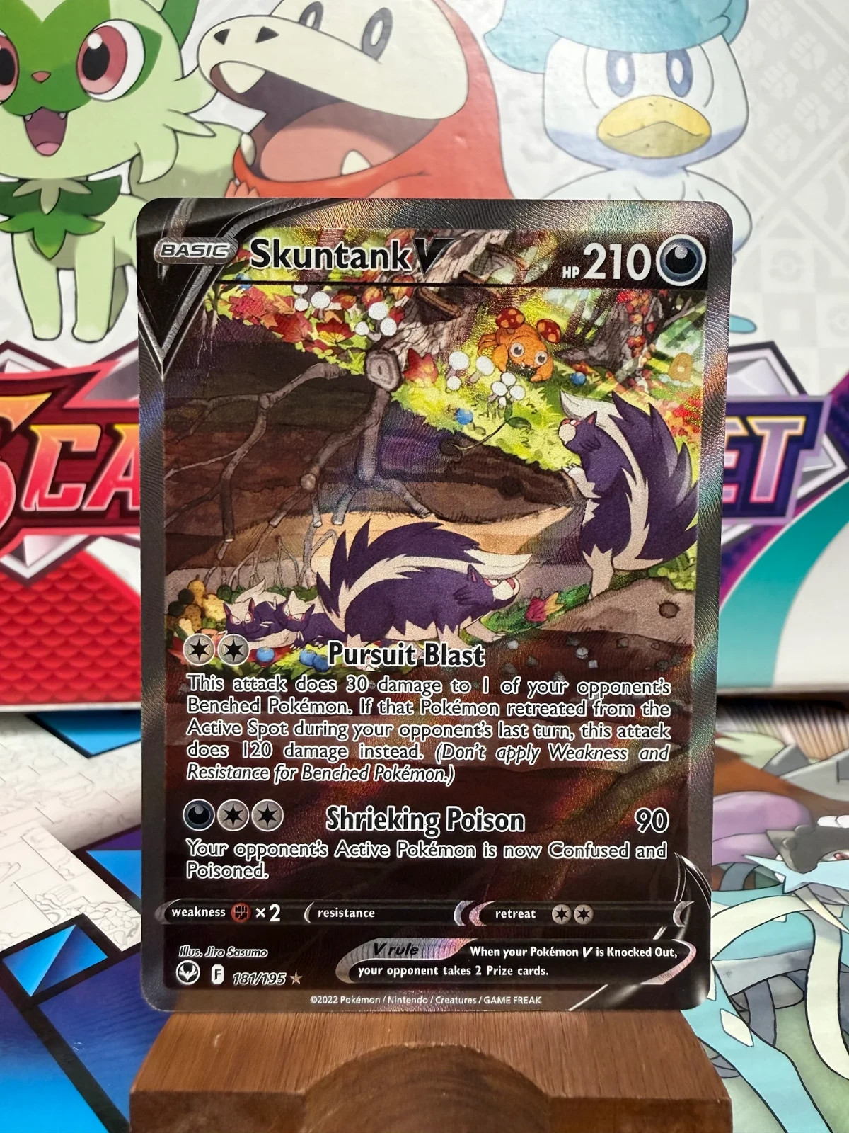 Skuntank V 181/195 Alt Art - Silver Tempest - Pokemon TCG - SHIPS FAST