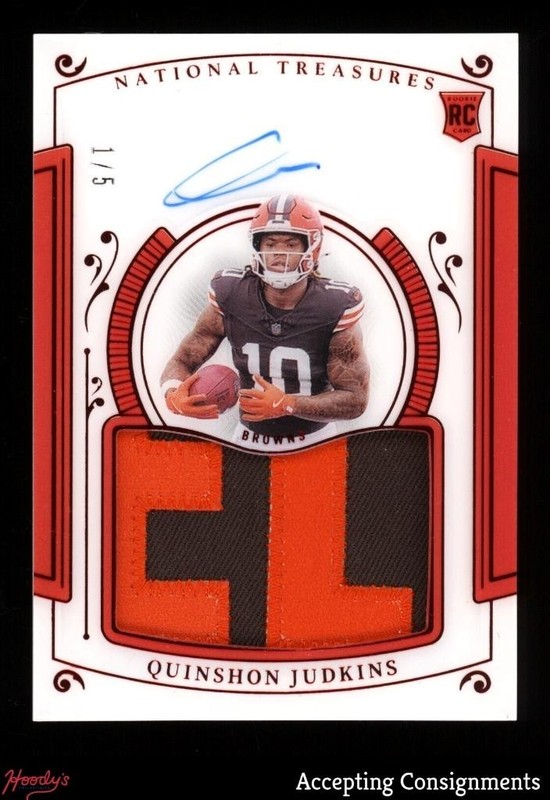 2025 National Treasures Rookie Hidden Quinshon Judkins RPA ROOKIE PATCH AUTO 1/5