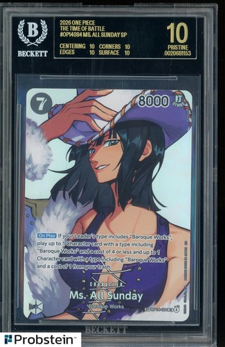 2026 One Piece The Time of Battle OP14084 Ms. All Sunday SP BGS 10 BLACK LABEL