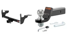 CURT Trailer Hitch Kit w/ 2in Receiver, Ball Mount, Hitch Lock, Pin & Clip 13268