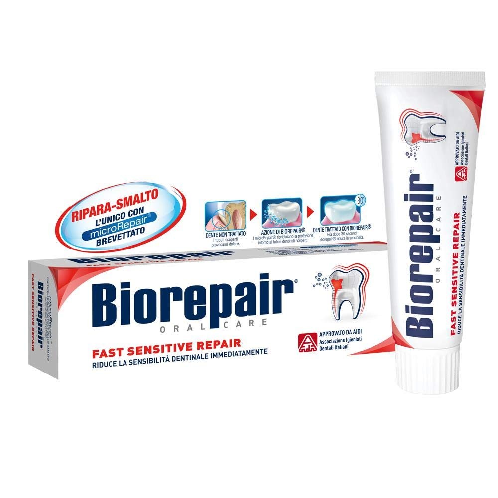 Biorepair Fast Sensitive Toothpaste, 75 ml 75 (Pack of 1)