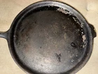 Antique Cast Iron Skillet Fry Pan Unmarked Wagner Griswold Era Rustic USA