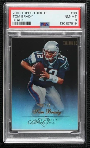 2010 Topps Tribute Black Rainbow 11/75 Tom Brady #90 PSA 8 04cw