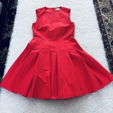 Red Valentino RN# 43835 Red Pleated Dress Size EU 38 US XS-S
