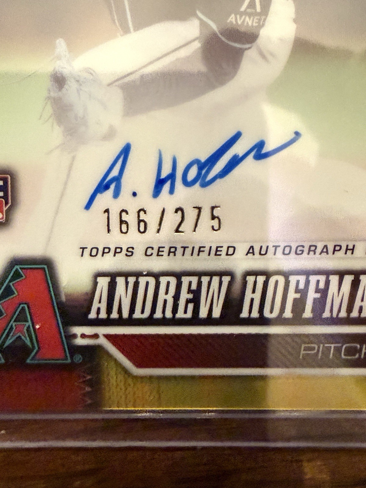 2026 Topps Chrome #RA-AH Andrew Hoffmann Rookie Auto Yellow Refractor #/275 view 2