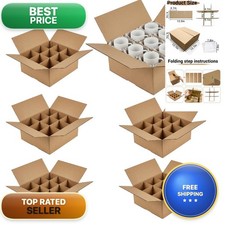 ZSZMFH 6 Sets Moving Boxes 12.7x12.7x4.7in Kitchen Glassware Packing Box