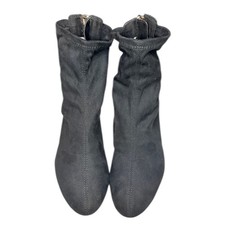 Zara Basic Collection Black Suede Ankle Boots EU 36 / US 6 - Block Gold Heel