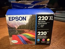 Genuine Epson 220XL Black 220 Color Cyan Magenta Yellow Ink Cartridge 08/28