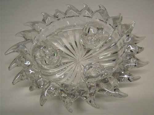 24% Lead Crystal Glass Party Lite Aurora Starburst 3 Candle Holder P7377,D-9.50" - Picture 4 of 7