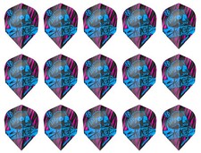 5 New Sets Harrows Savage No. 6 Standard Dart Flights Ships Tracking - Cyan