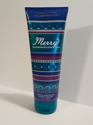 Bath & Body Works Merry Marshmallow Kiss Triple Moisture Cream 8oz Rare