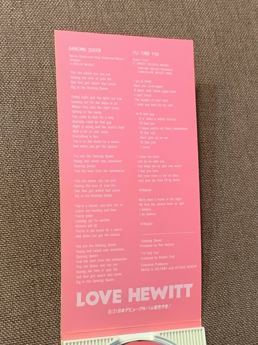 シングルCD　LOVE HEWITT　DANCING QUEEN JENNIFER LOVE HEWITT Dancing Queen JAPAN 3