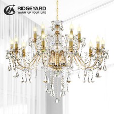 Modern 15 Lights Glass Crystal Ceiling Pendant Lamp Crystal Chandelier Lighting