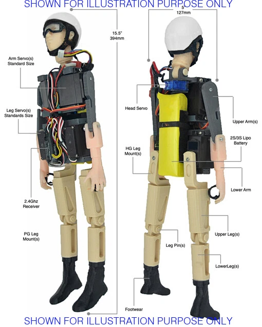 KIT TORSO PILOTO/PARAPENTE BMP RC (escala: 1:5) Foto 2 de 4
