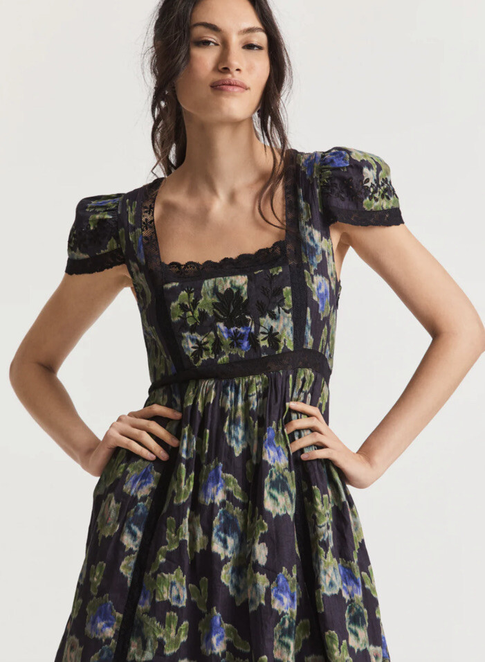 LoveShackFancy - Nutmeg Mini Dress - Deep Blue Trace - 2 - $375 image 2