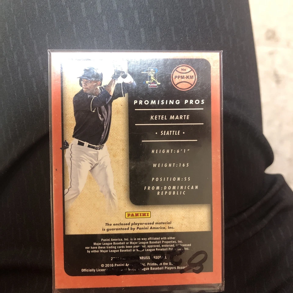 2016 Donruss KETEL MARTE Promising pros relic Seattle Mariners 7/99 - Image 2 of 2