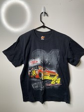 NASCAR #24 Jeff Gordon Shirt Adult L Big Print Dupont Black Winners Circle