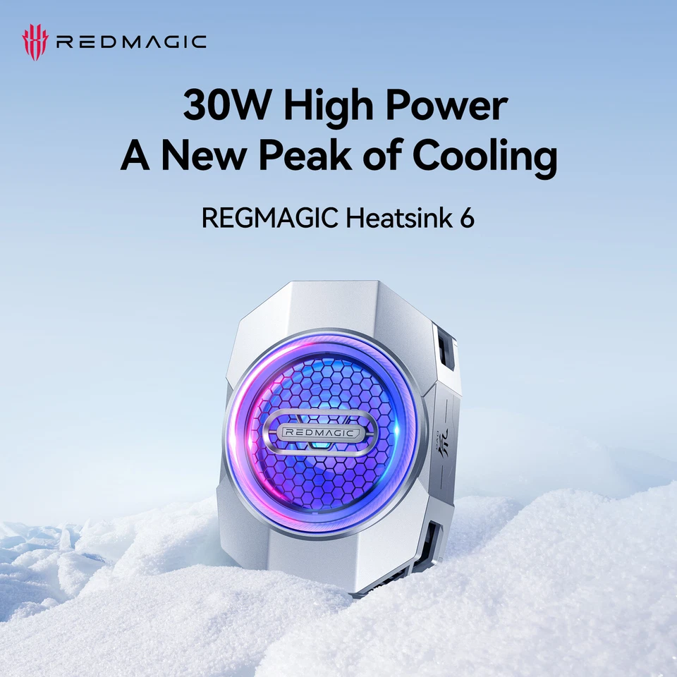 Ventilador de refrigeração Red Magic Cooler 6 clipe traseiro para Redmagic 10 9 Pro iPhone 16 15 - Imagem 3 de 4