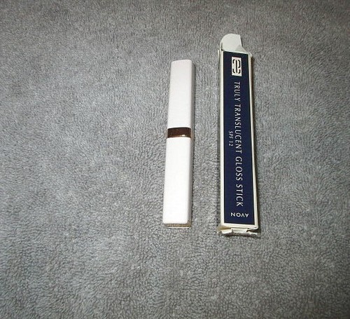 NOS Avon TRULY Translucent GLOSS Stick SHEER BROWN Discontinued SPF Lipstick