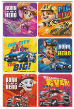 25 Paw Patrol Vehicles Stickers, 2.5" x 2.5" each, Party Favors