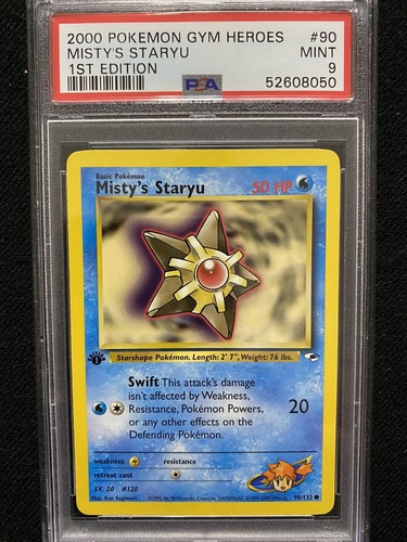 Misty's Staryu (1st Edition) graded PSA 9 for sale on eBay