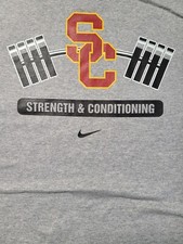 University Of Southern California Strength and Conditioning Gray Nike XL New