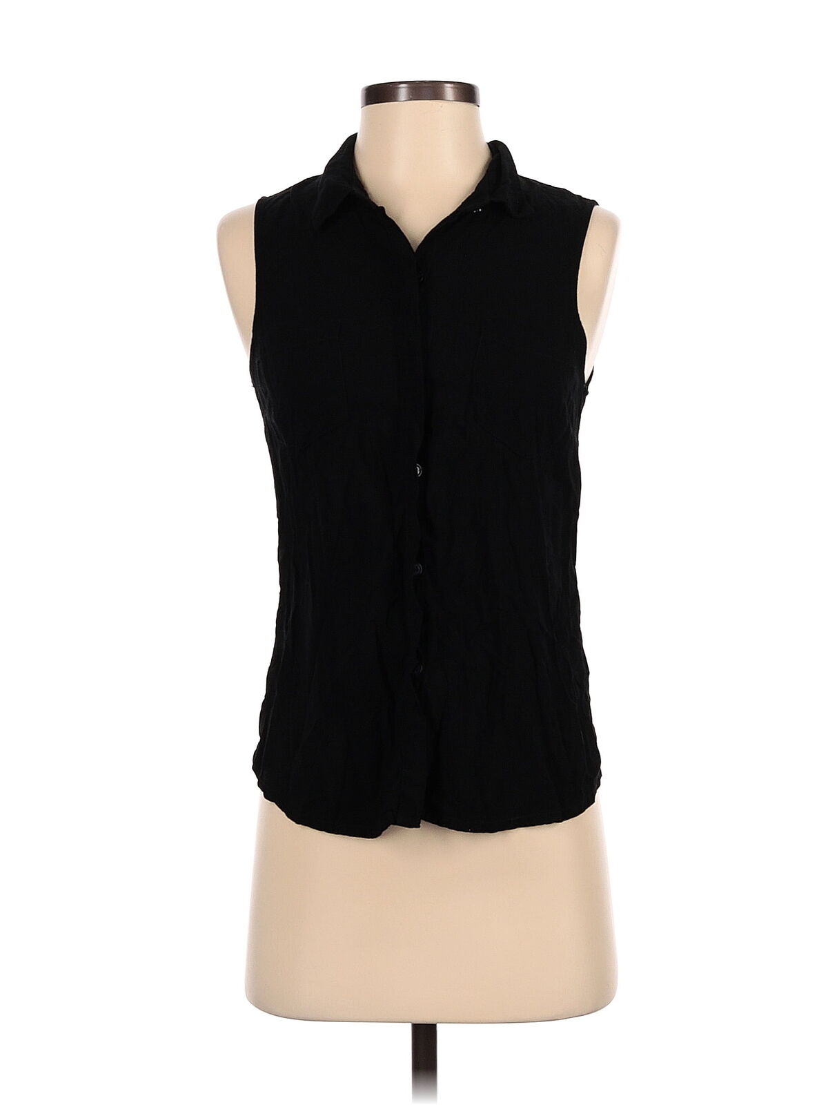 Splendid Women Black Sleeveless Button-Down Shirt… - image 1