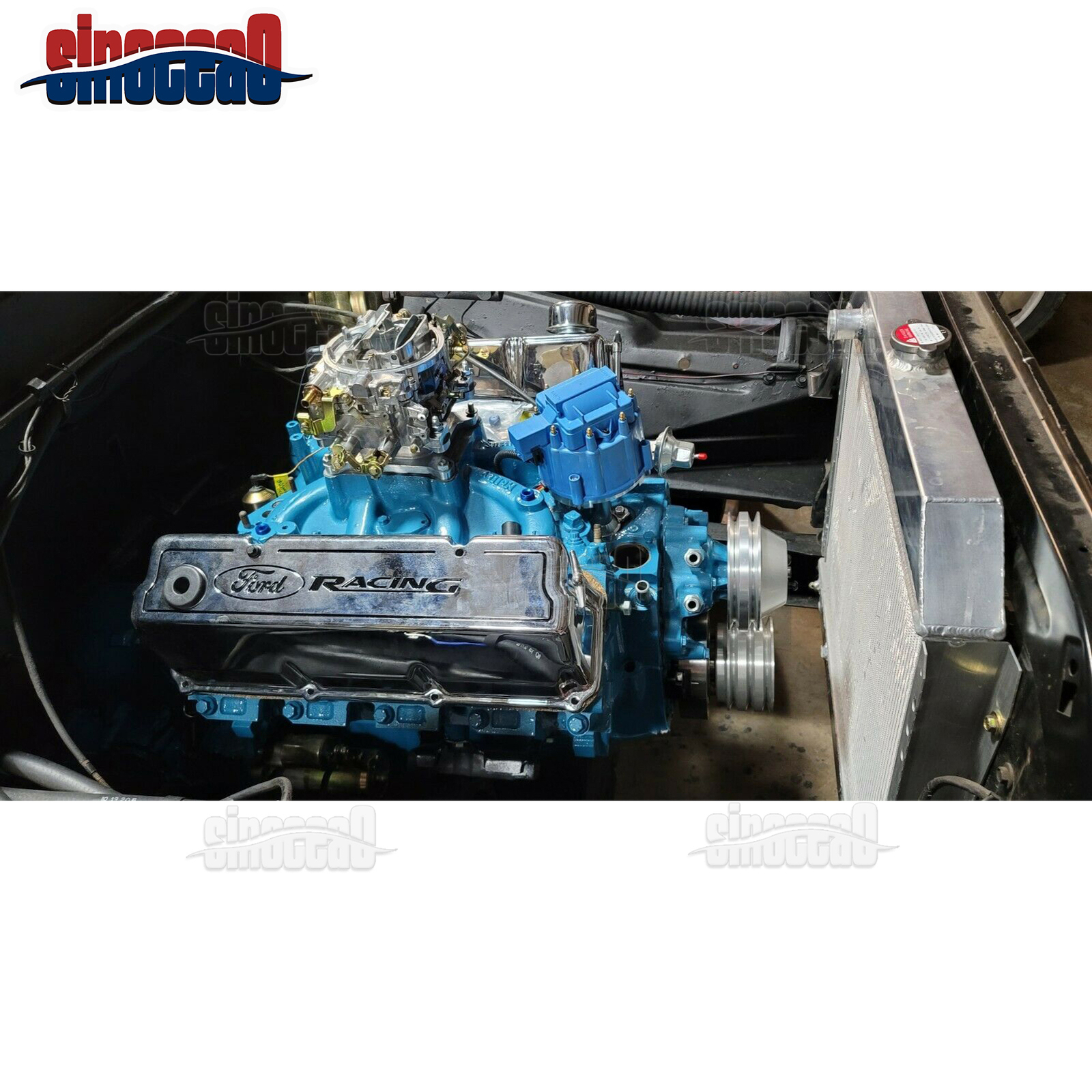 For Small Block Ford 2 Groove VBelt Pulley Kit 289 302 351C 351W SBF 4 Bolt 2V eBay