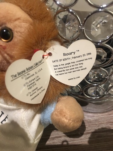Extra Rare 1996 Ty Beanie Baby Roary Lion Errors P.V.C Pellets Tush Tag Sticker - Picture 2 of 7