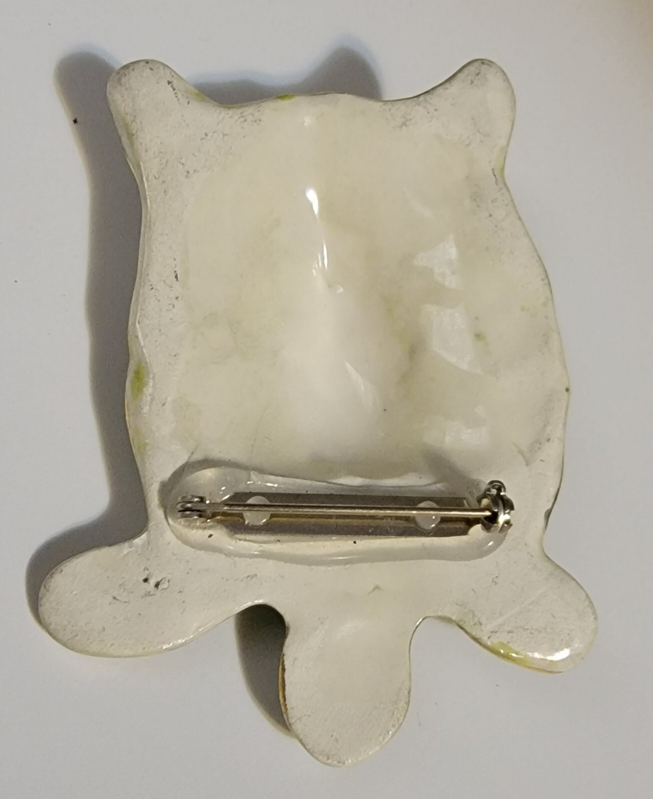 Artisan Turtle Brooch Ceramic 3" EUC Handmade Han… - image 4