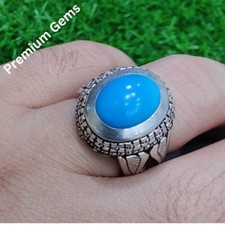 Clean Rare Turquoise Ring Nishapuri Feroza Natural Feroza Ring Shia Rings