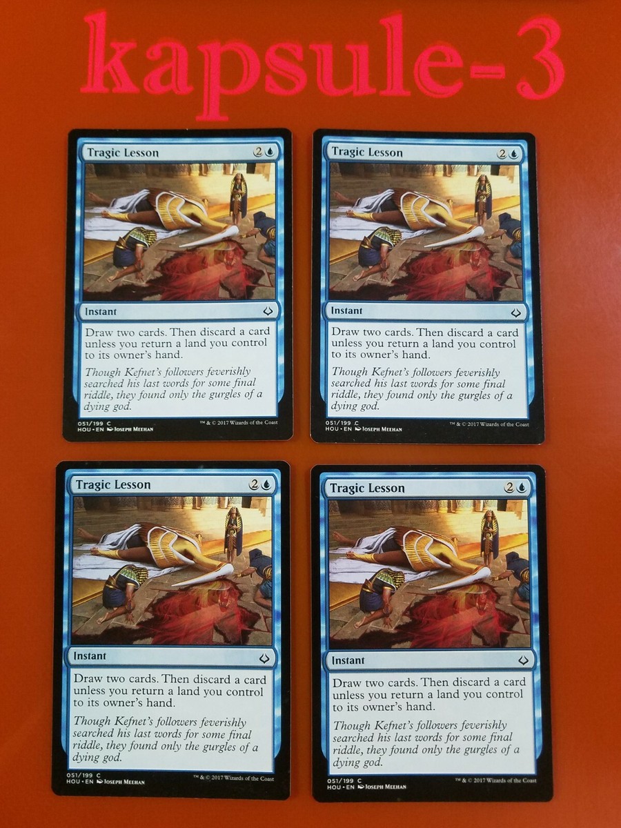 4x Tragic Lesson (LP-NM) | Hour of Devastation | MTG Magic Cards | eBay 4x Tragic Lesson (LP-NM) | Hour of Devastation | MTG Magic Cards | eBay