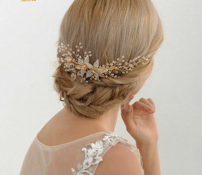 Vintage Hair Comb Gold Hairpiece Wedding Bridal Hairpiece