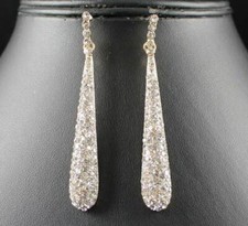 RED GOLD AUSTRIAN CRYSTAL RHINESTONE DROP CHANDELIER DANGLE EARRINGS STUDS E2094