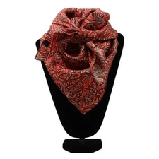 100% Silk Red Floral Wild Rag by M&F Western Products