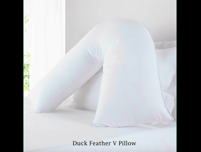 feather v shaped pillow