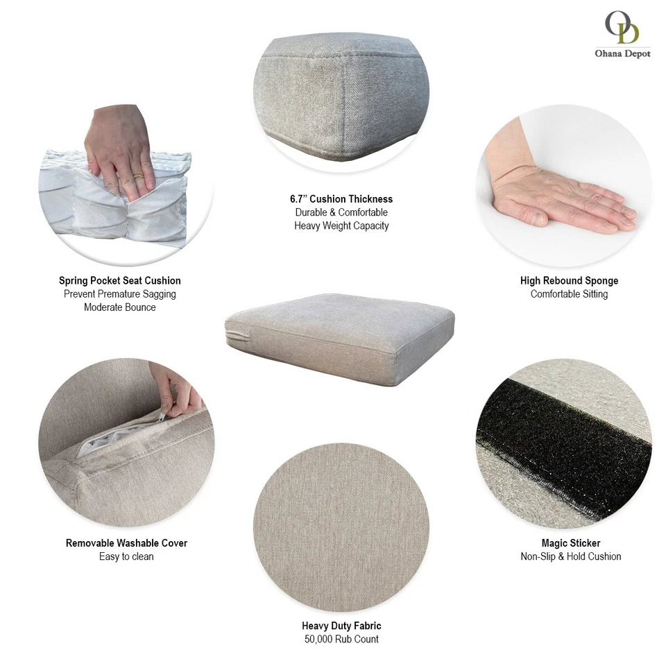 Sofá seccional modular de gran tamaño en forma de U sofá sofá de sala - gris terciopelo Foto 4 de 4