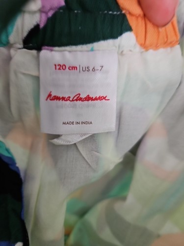 NWOT HANNA ANDERSSON MUSLIN TIERED TWIRLY PARAKEET TREE SUN DRESS 120 6 7 $64 - Picture 4 of 6