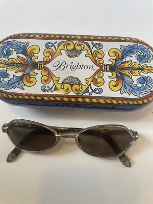 Brighton Vintage sunglasses with Case 408 135 Silver Rimmed  display picture 3
