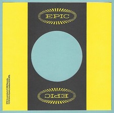 EPIC yellow black REPRODUCTION RECORD COMPANY SLEEVES - pack of 10